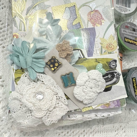 DIY Junk Journal Mystery Surprise Kit - ‘Green’ - Vintage Ephemera 100 + PIECES - Picture 2 of 5